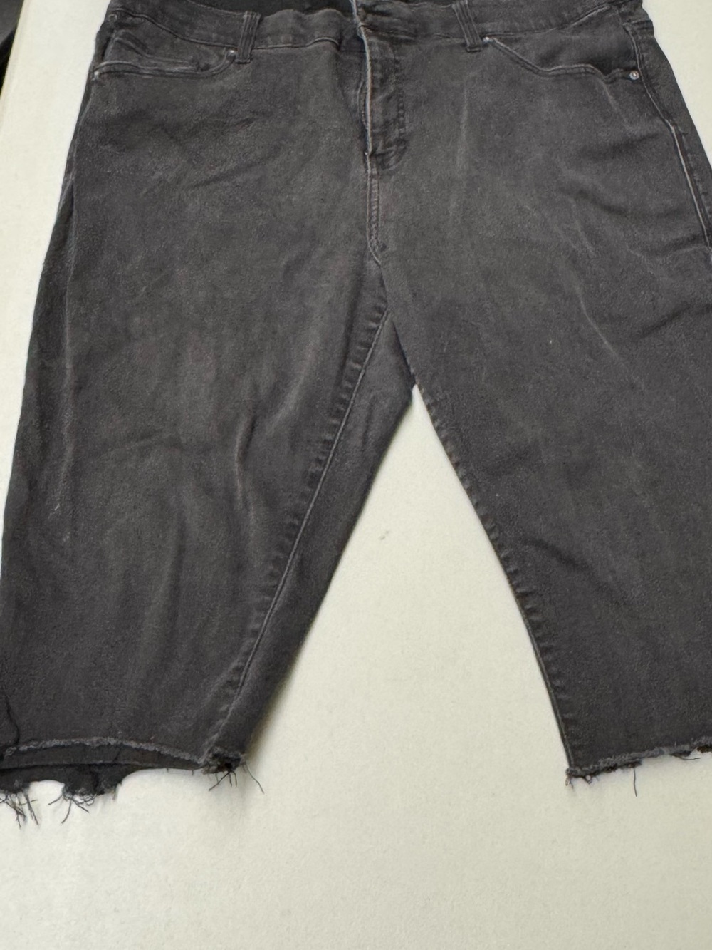 LuLaRoe Women's Washed Black Cutoff Denim Jean Shorts with Magic waistband